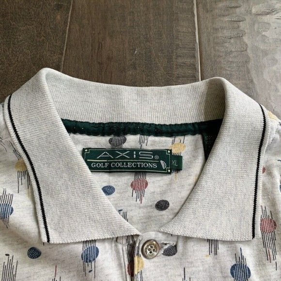 Axis Golf Collections Polo Shirt Men XL Printed Short Sleeve Lightweight Outdoor - Picture 4 of 12